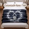 Nottingham Forest Printed Flannel Blanket Custom Name Text Soft Warm Throw For Bedroom Holiday Gift