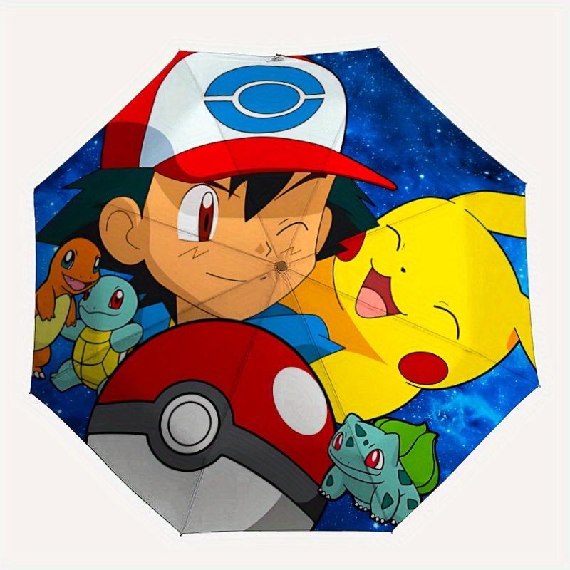 

Pokemon Characters Automatic Open/Close Umbrella, Portable 3-Fold Compact Umbrella for Men & Women, Perfect Gift for Birthday, Christmas Ide