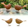Rustic Metal Birds Outdoor Garden Decor Iron Art Birds Statue Metal Bird Ornament Courtyard Sculpture For Yard, Patio, Lawn