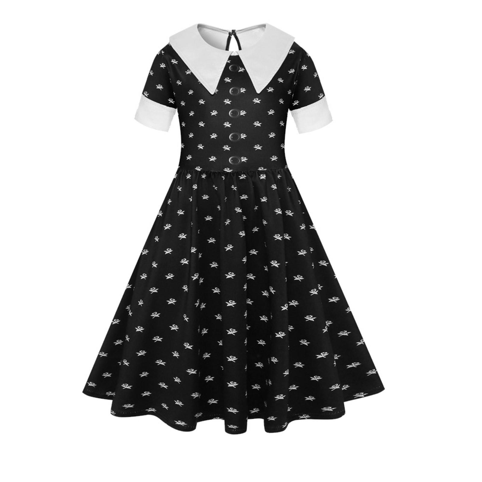 

(Куниде) Среда Детское модное платье с длинными рукавами и принтом на каждый день