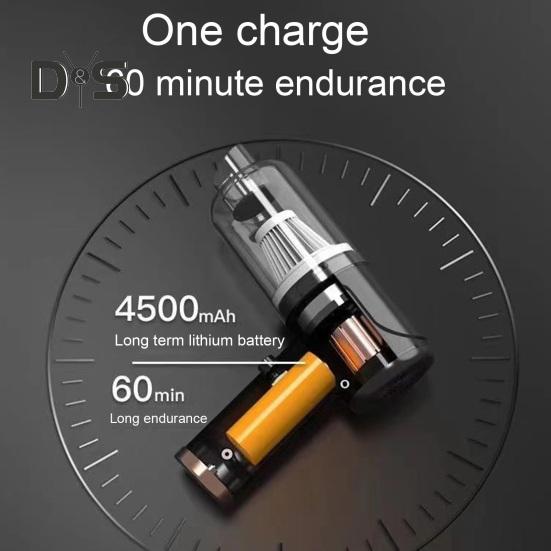 1 Set geräuscharmer Auto-Staubsauger, wiederaufladbar, praktischer energiesparender Auto-Staubsauger