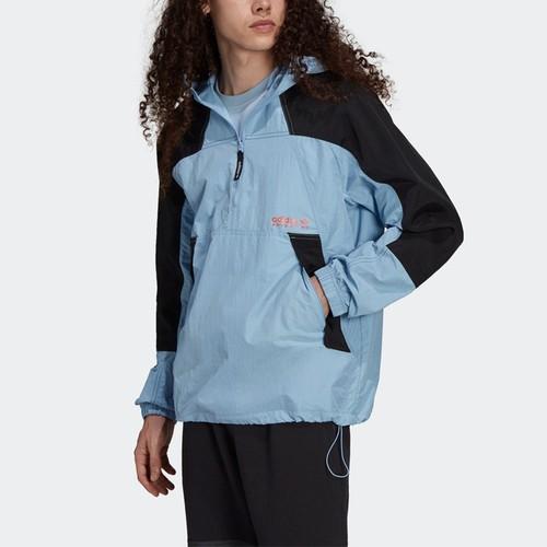 adidas Originals Colorblock Loose-Fit Sports Hoodie Jacket for Men In Sky Blue