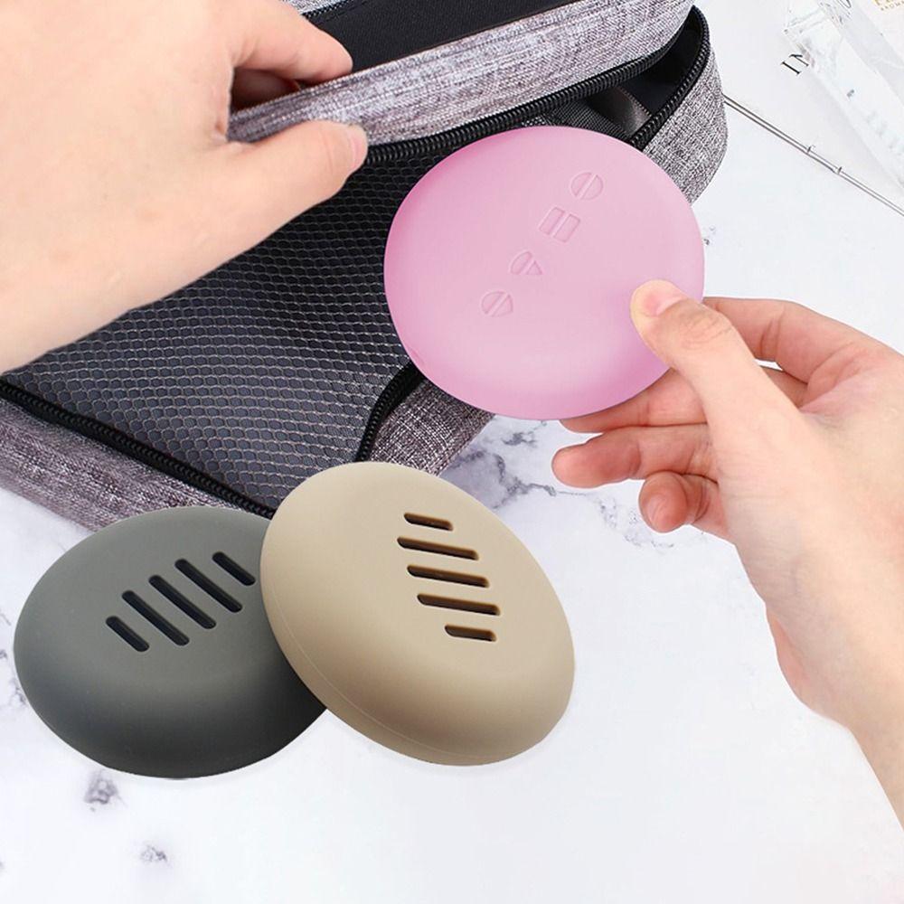 Multi-hole Design Makeup Sponge Holder Soft Silicone Cosmetic Puff Holder Box Makeup Storage