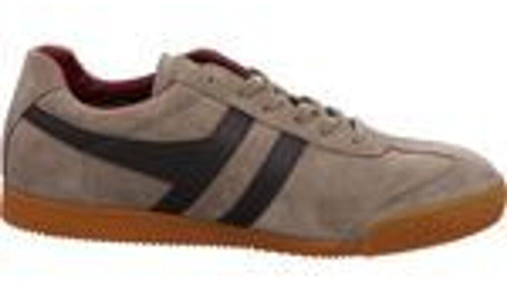 Gola Harrier Suede Sneakers (CMA192) Rhinoceros Color/dark Brown/dark Red