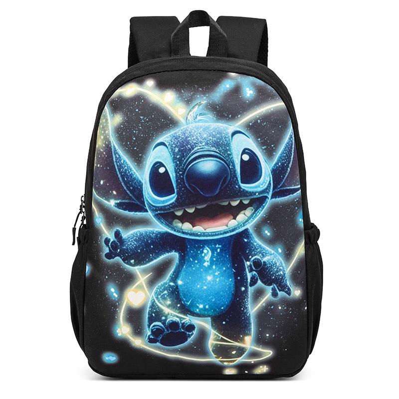 Cross-border Cartoon Print Backpack Set - Large Capacity, Casual, 3-Piece Student Schoolbag