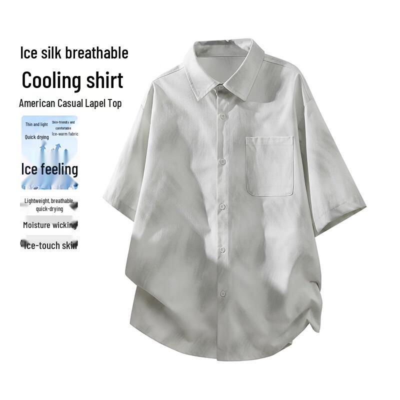 MEDE Men s Japanese Retro Tie-Dye Short Sleeve Work Shirt L
