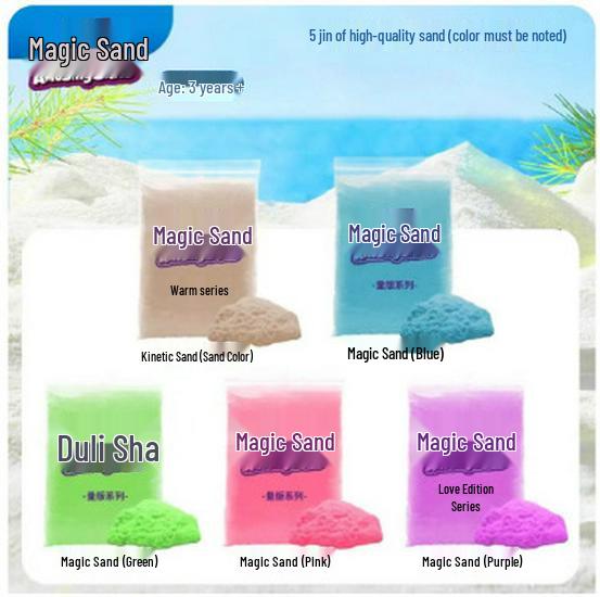 Non-Toxic Colored Kinetic Sand Refill - Safe for Children, Food-Grade Playground Toy