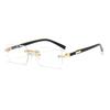 Trendy Rimless Rectangle Sunglasses Frameless Fashion Shades Punk Sunglasses Gradient Men Women UV400 Eyewear Driving