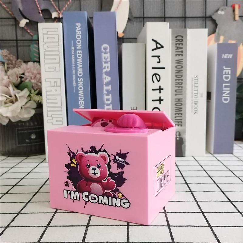 

Креативная мультяшная копилка-панда и кошка для детей - Интерактивная копилка для мальчиков и девочек 12x10x9 cm розовый