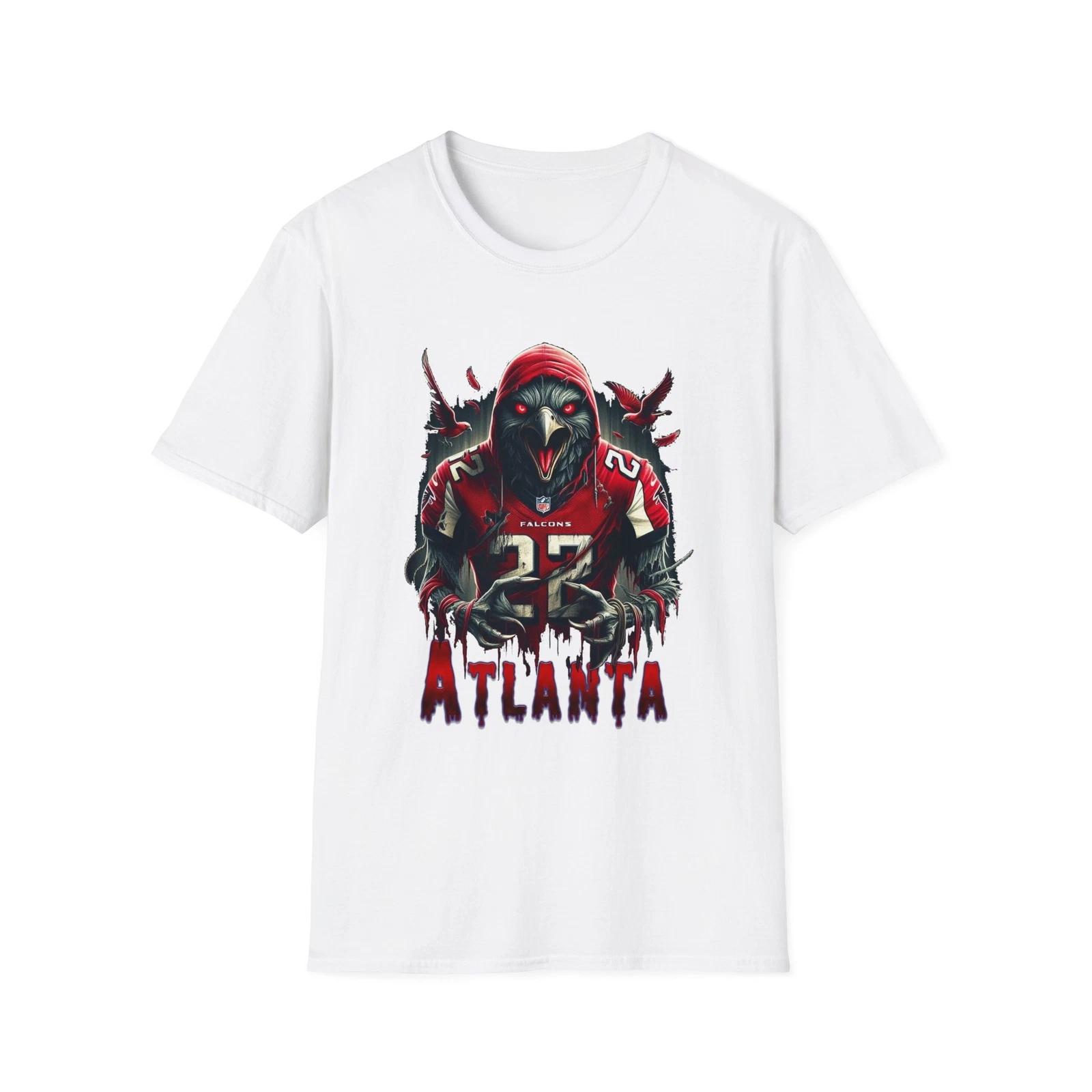 2025 Новая распродажа Футболка Atlanta Falcons Ужасы Высококачественная Роскошь Для Мужчин и Женщин Топ Y2k Лето 4XL