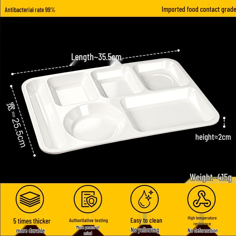 Melamine 4-Compartment Commercial Lunch Plate