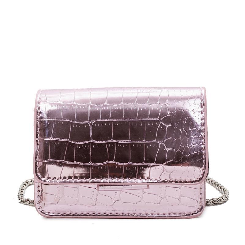 

Stylish and simple bag women s chain trend small square bag summer casual messenger bag new shoulder bag рожевий