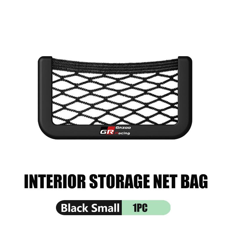 Car Storage Mesh Bag Organizer Net Pocket Sticker Trunk Storage Bag Accessories For Toyota Crown GR Sport Corolla YARIS Auris