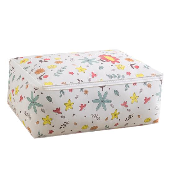 

Сумка для хранения одеял, большая вместимость, пылезащитный складной органайзер для одежды, мультяшный узор, сумка для упаковки багажа при переезде, принадлежности для общежития S Little Flower