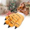 Simulation Animal Claw Gloves Cute Tiger Claw Plush Gloves Werewolf Costume GlovesYellow
