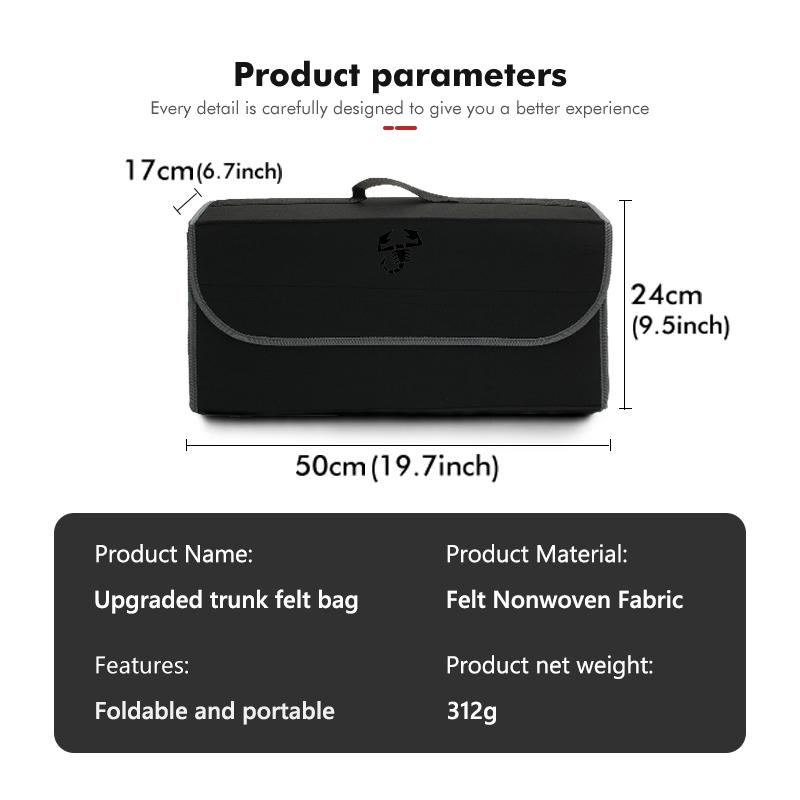 Car Storage Bag Foldable Travel Organizer Box Trunk Tool Case For Abarth FR FIAT 124spider 500 Albea Astra Stilo Tipo UNO