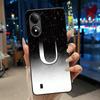 Exclusive Initial Letter With Flower Phone Case For ZTE Blade A33s Soft Silicone Black Case ZTE Blade A33s Anti-scratch Casing