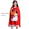 1 Set Halloween Clothes Hobby Funny Cute Comfortable Beautiful Decorative Polyester Holiday Wear Cosplay Little Red Riding Hood Dress Birthday Gift