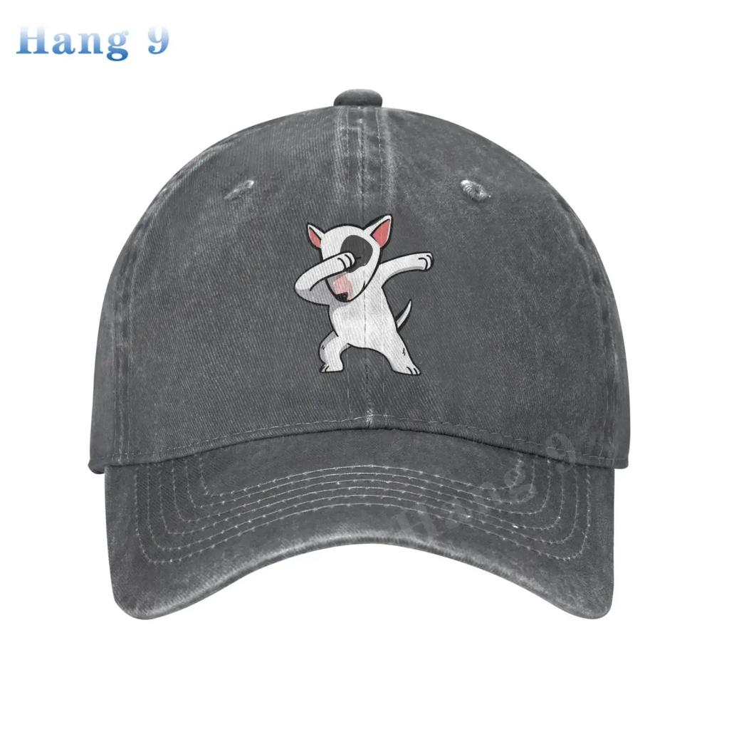 English Bull Terrier Baseball Caps Funny Unisex Soft Casquette Cap Fashion Denim Hat Vintage Adjustable Black