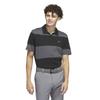Adidas Mens Colour Block Stripe Rugby Polo Shirt