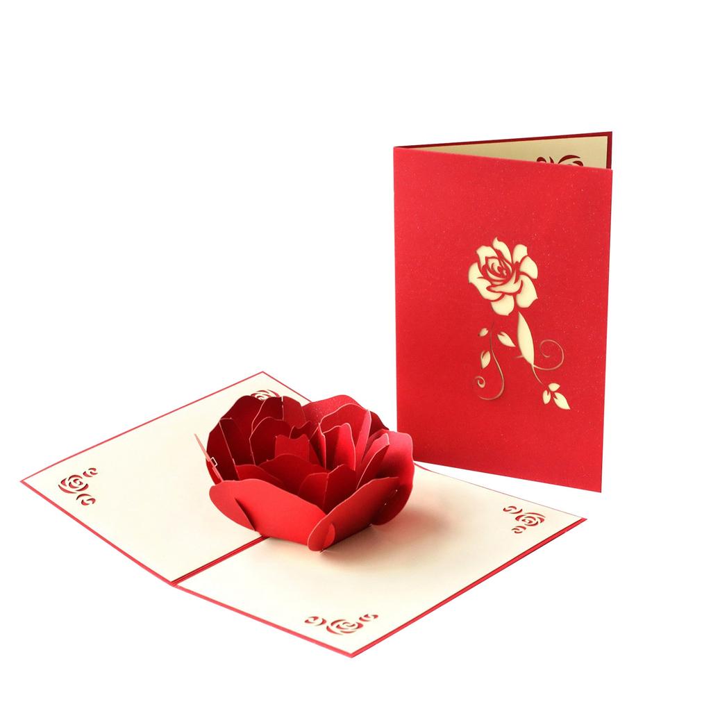 3D Pop UP Love Card for Wife and Girlfriend Gift for Valentines Day Anniversary Wedding Invitation Greeting Thank You Cards