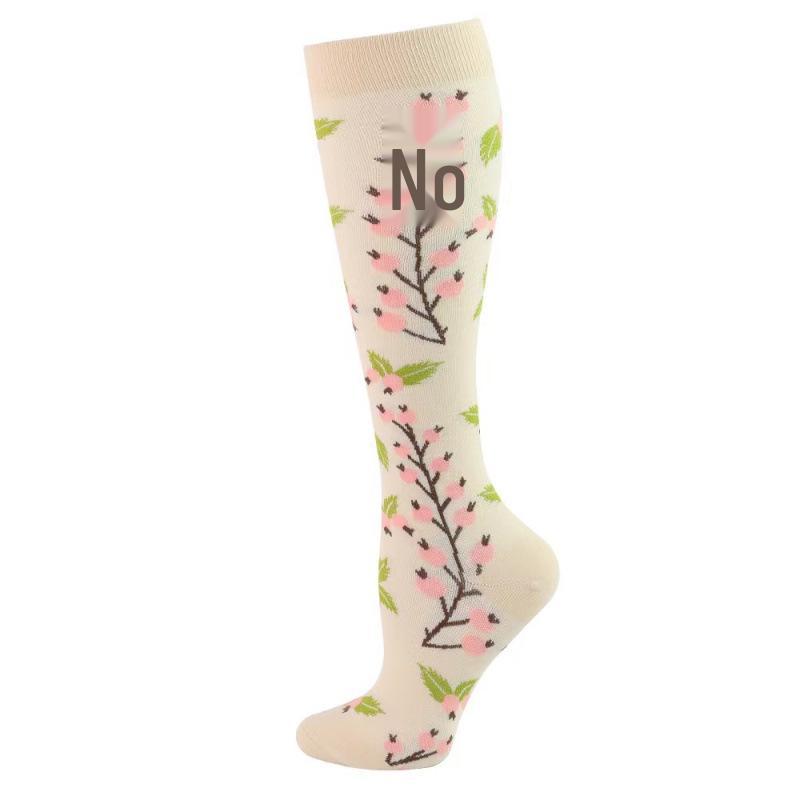 Women's Floral Compression Calf Socks - Spring Series Low Pressure Sports Socks
