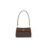 Angelina Classic Retro Commuter Presbyopia Artificial Leather Armpit Bag Shoulder Bag Regular Women's Dark Brown with Acorn Brown