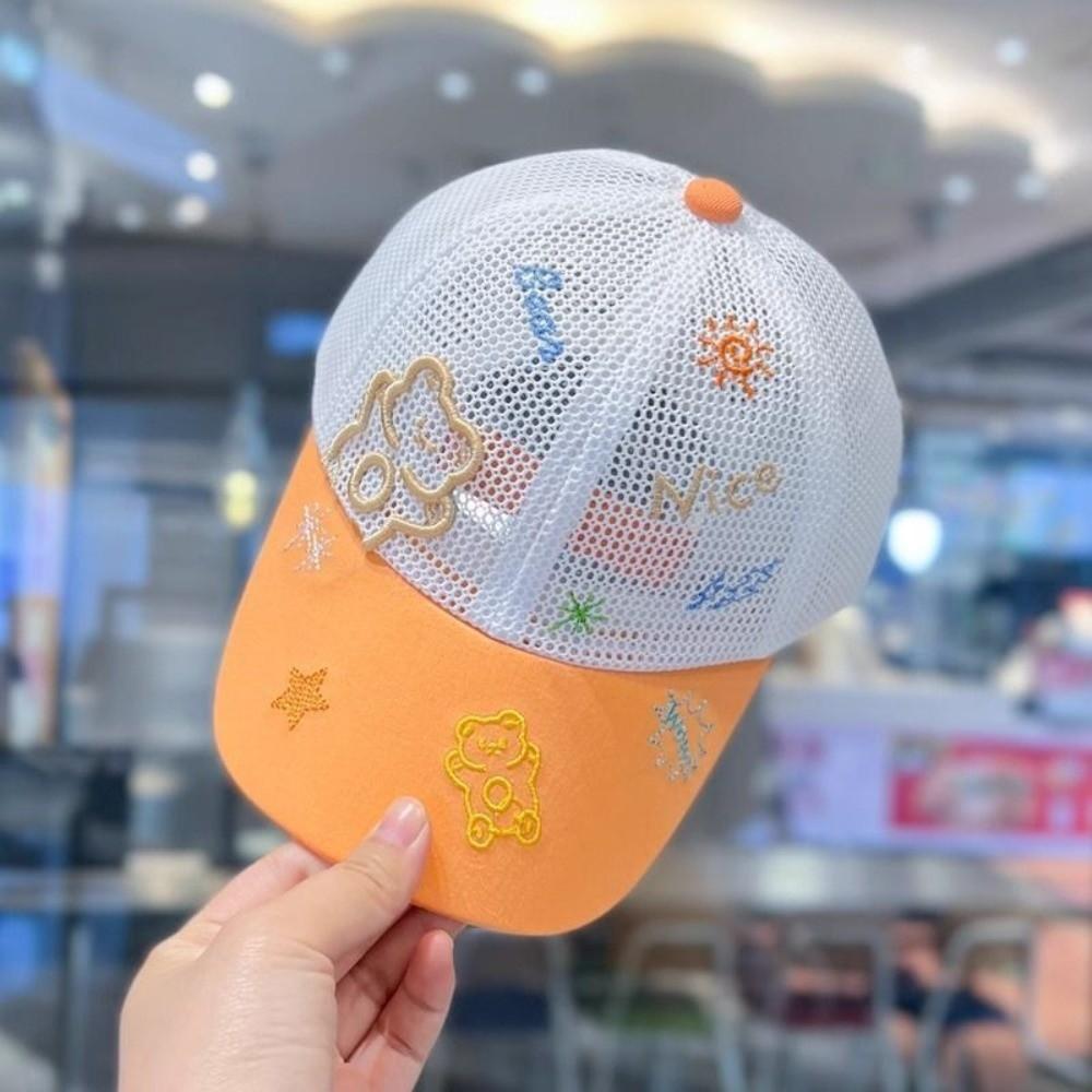 Solid Color Kid Baseball Cap Mesh Sun Protection Hat New Kid Sunshade Hat for Summer