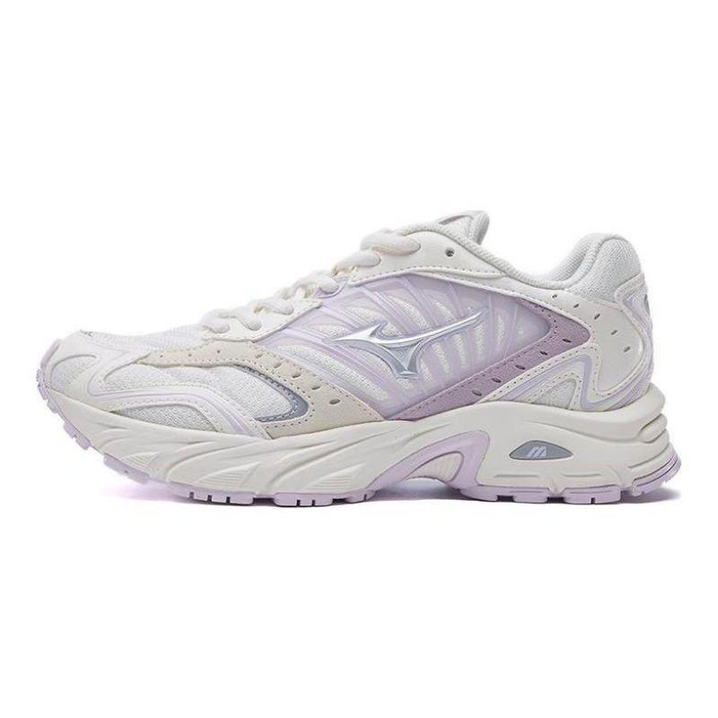 Mizuno FIYI 2K Unisex Low-Top Casual Running Shoes Retro Mesh Cushioning Anti-Slip Wear-Resistant Breathable White Purple D1GH223719 39