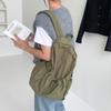 Wrinkle Drawstring Backpack Korean Style Shoulder Bag Cute Light Soft Nylon Bag  Travel
