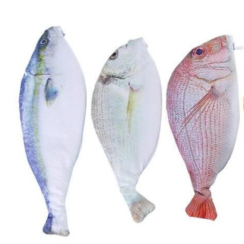 Kreatives Fisch-Federmäppchen Große Kapazität Stifte-Etui Tasche Lustige Schul-Federmäppchen Schreibwaren Kawaii Federmäppchen