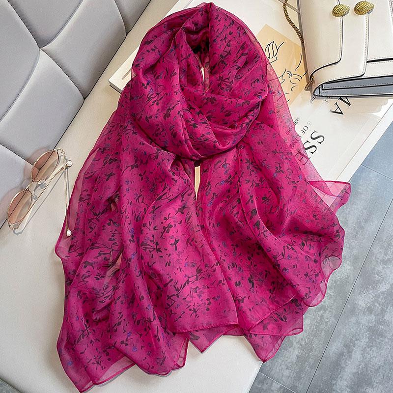 Women Scarf Fashion Large Silk Scarves Shawls Wraps Female Hijabs Pashmina Foulard Bandana Neck Hijabs Long Size Scarfs