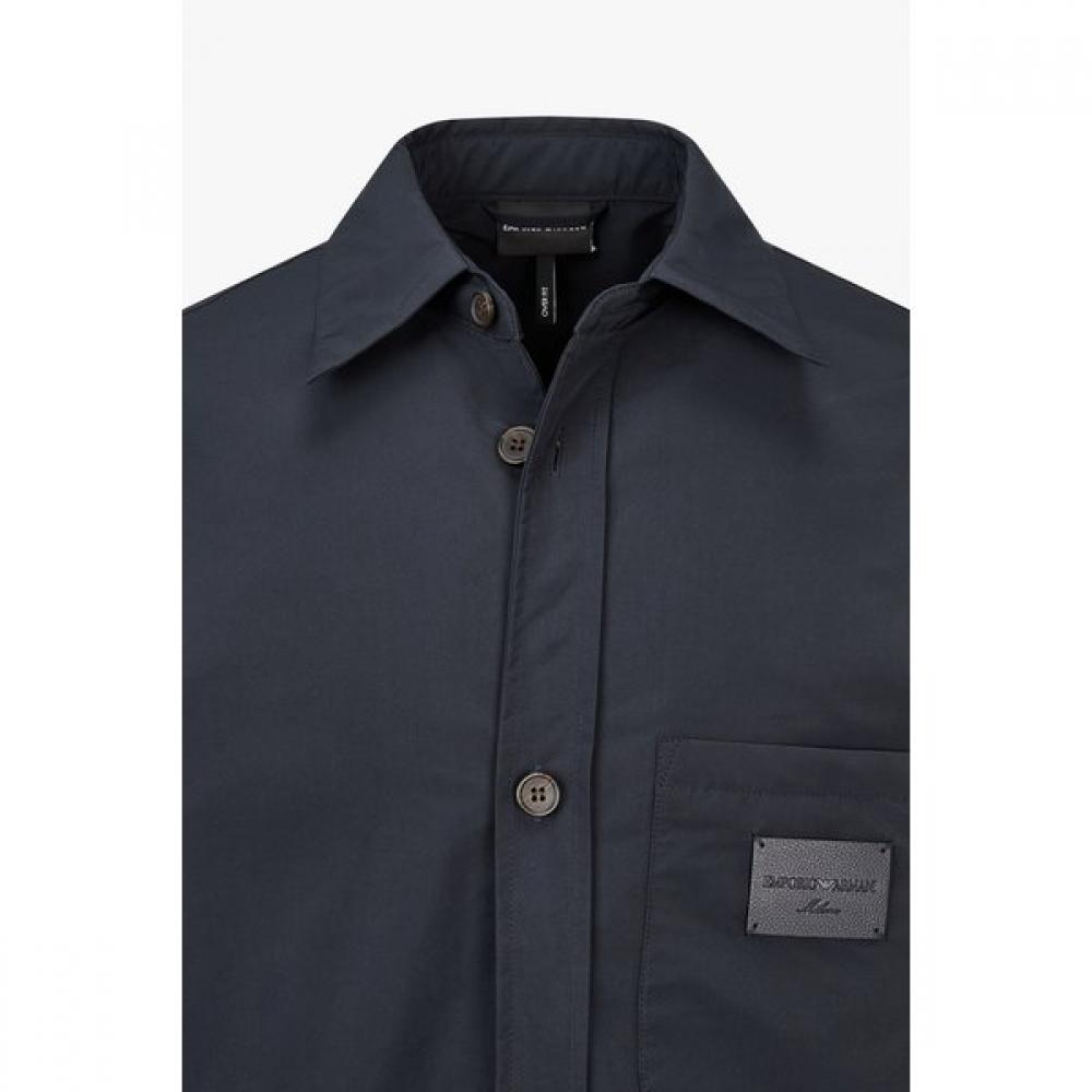 Emporio Armani Men S overSized Shirt Jacket Logo Patch A515110026
