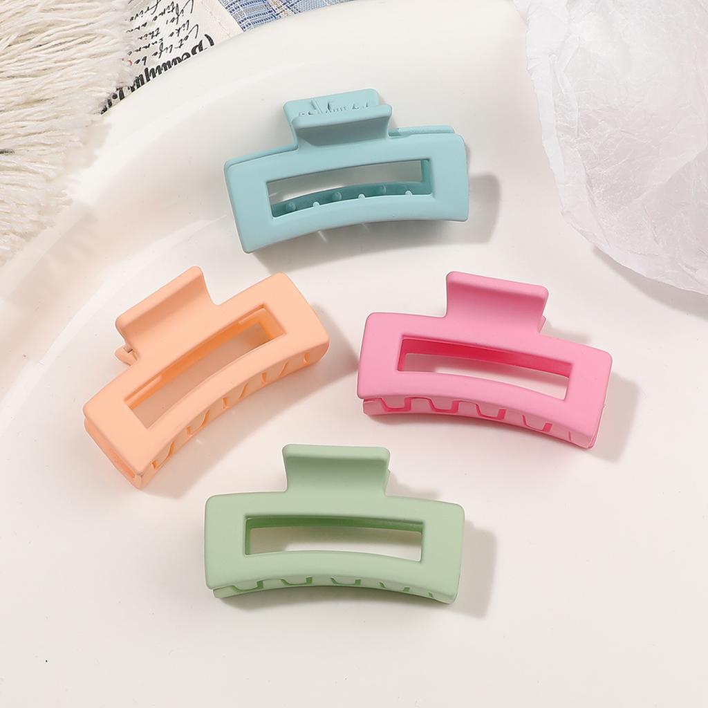 4 Pack Compact Square Claw Hair Clips Colorful Hair Accessories For Women And Girls Non-Slip Matte Jaw Clips For Thick And Thin X
