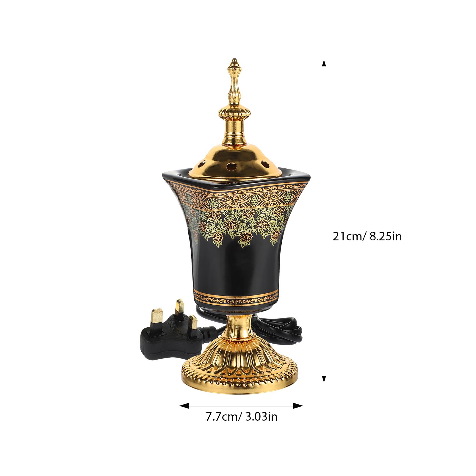 

Arabic Incense Censer Plug-in Electric Incense Burner Electric Incense Burner Arabic Incense Cone Censer Arabic Decor 220-240V чорний