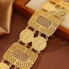 Mei Mary Golden Geometric Cutout Waist Chain with Diamond Accents - Versatile Belt for Dresses and Gowns