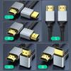 HDTV Port 4K 60Hz Video Cord Coiled Cable Straight/90 Degree Male To Male Connector Line for Projector Display