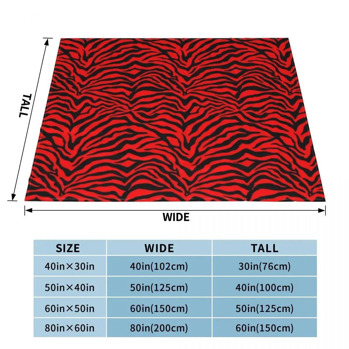 Zebra Stripes Animal Print Red Black Stripe Zebras Pattern Throw Blanket Blankets For Baby Decorative Sofas Soft Blankets 100cmx150cm