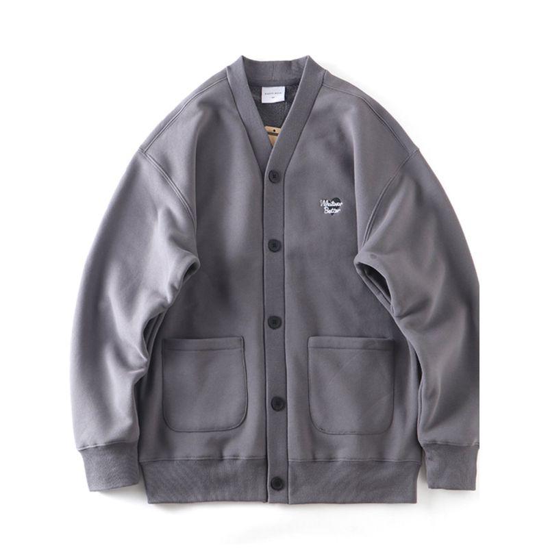 American vintage Winter Berber Fleece Outerwear Men's Fleece-lined Thickened Robe Knit cardigan Foreign Trade Cattle Goods Leisure Jacket