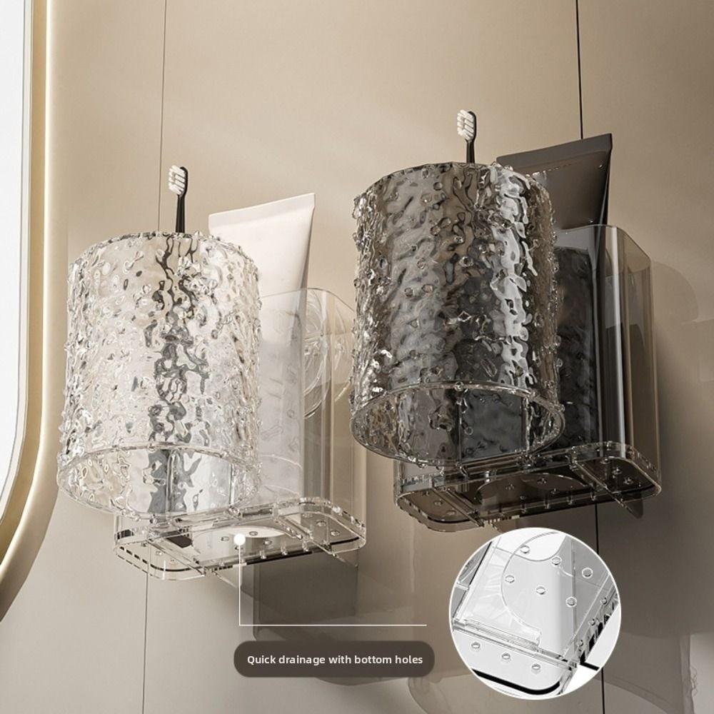 Wall Mounted Toothpaste Storage Rack Waterproof Hanging Toothbrush Stand  Home Use
