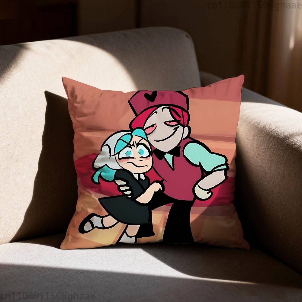PPSYCHO CUTIES Pillow Case Square DoubleSided Printing Short Plush Sofa Cushion Cover Bedroom Bedside Pillow