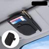 Vehicle Eyewear Organizer Car Sun Visor Glasses Holder, Eyeglasses Hanger Clip, Luxury Magnetic Sunglasses Mount Leatherette Universal Auto