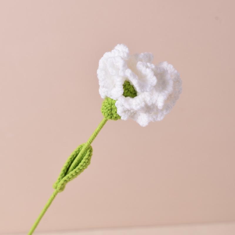 

Finished Handmade Colored Yarn Crochet Carnations Simulated Flowers Handicrafts Mother s Holiday Gifts Fake Flower Bouquets 1pc белый