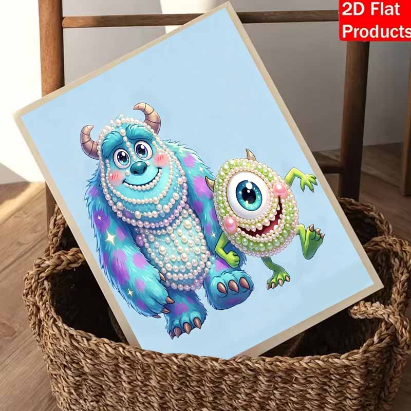 Disney DIY Pearl Painting Monsters, Inc. Decorative Painting Creative Ornaments Friends Gifts Desktop Furnishings Home Decoration