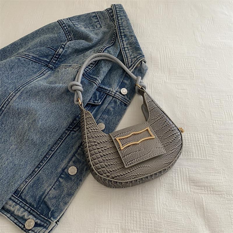 Trendy 2024 New Stylish Shoulder Bag Chic Solid Color Vintage Aesthetic Fashion