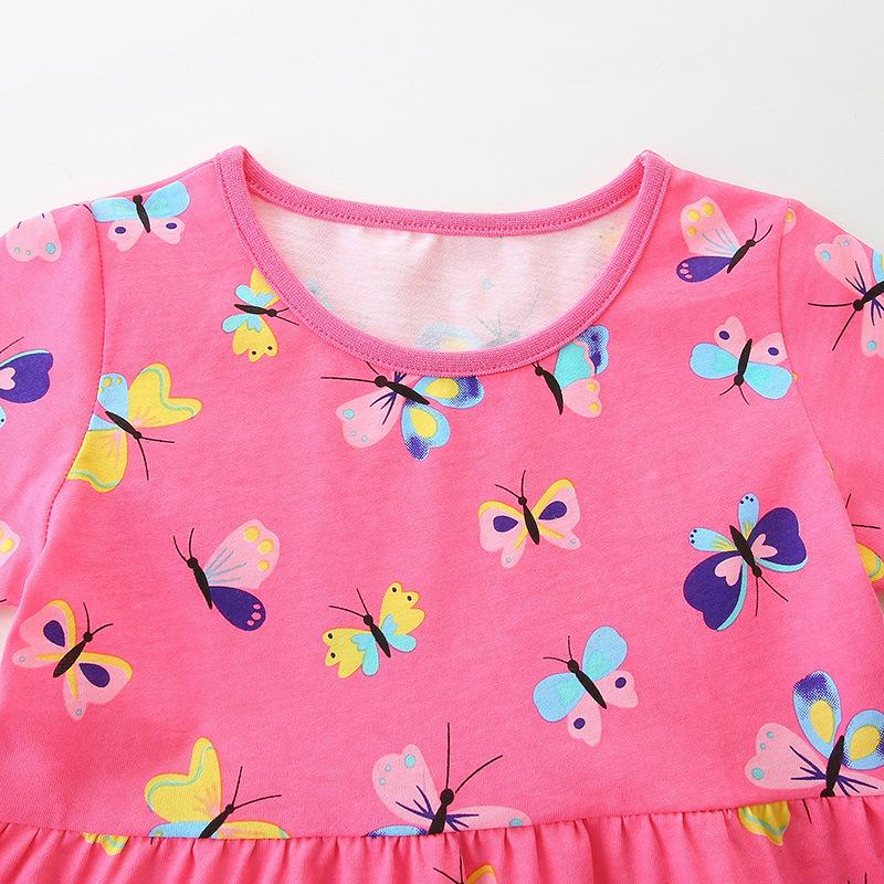 2024 Children Clothing Girls Dress Summer Fashion Cartoon Print Princess Dress for Girl and Toddlers Knitted Cotton Kids Dresses