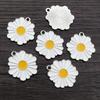 8pcs/lot Sunflower Rainbow Enamel Metal Charms Pendant for DIY Necklace Bracelet Jewelry Making Findings Supplies