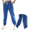Women's Sport Pants Natural Side Elastic Blue Athletic Jogger Trousers Breathable Fitness Gear Blue