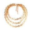 Personality Trend Punk Style Alloy Geometric Badge Coin Three-layer Necklace Premium Light Luxury Women's Necklace