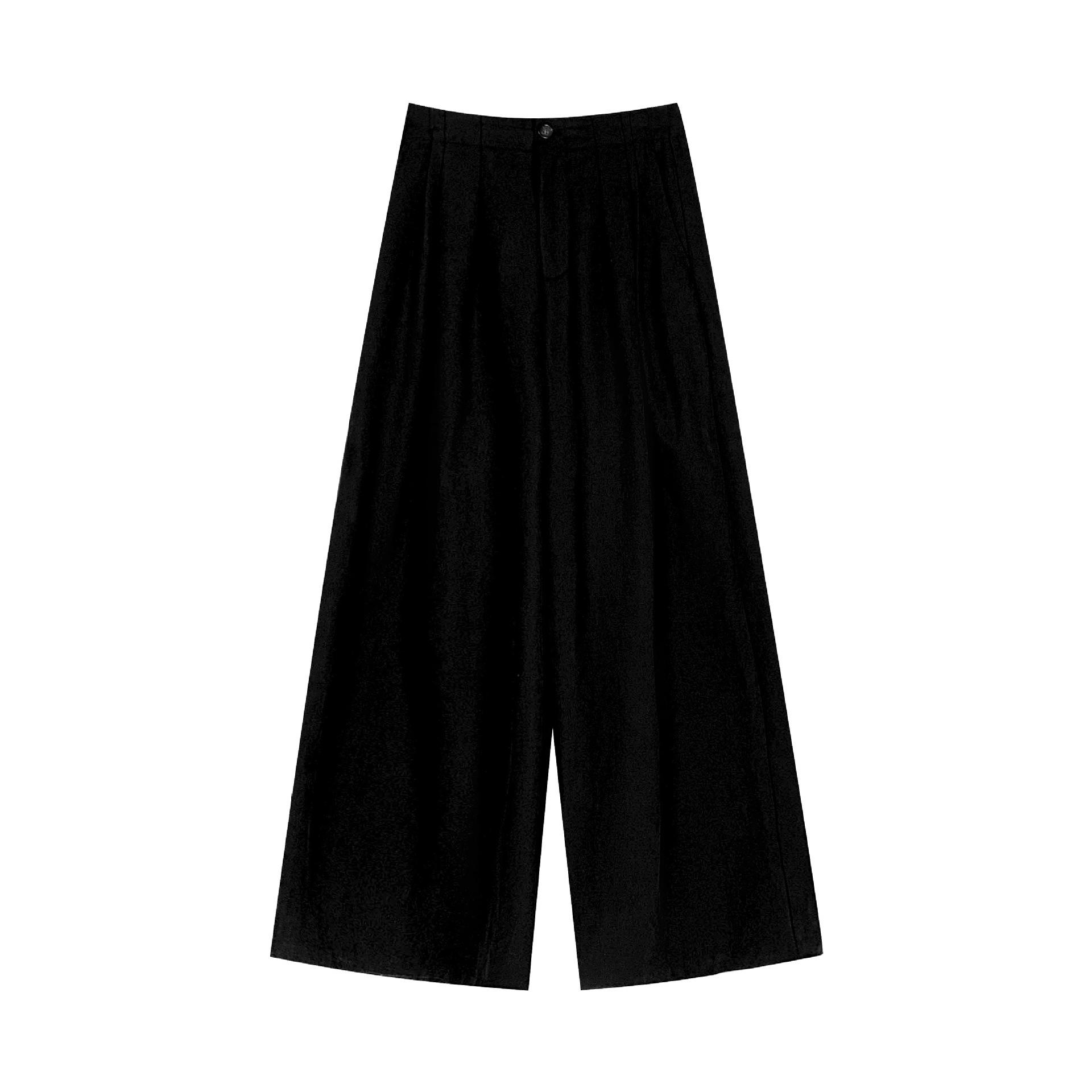MOXI Women s Spring 2026 Korean Style Wide Leg Casual Pants Medium чёрный